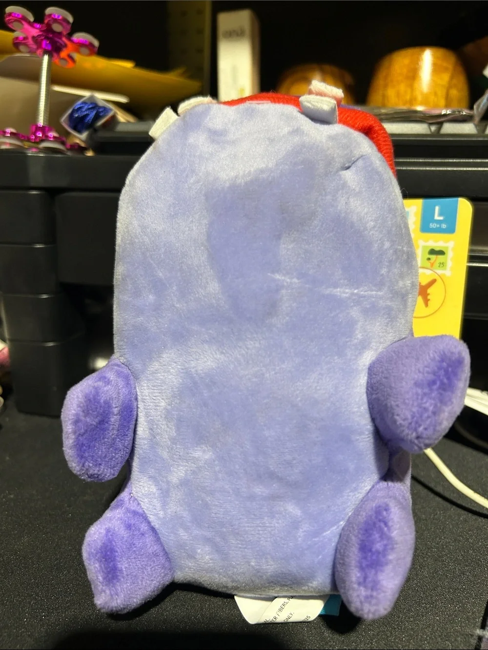 Bark Haraka Hippo Plush Toy - Purple with Yellow Accents
